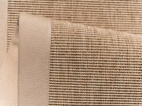Sisal Outdoor 13 - Sisal vloerkleed voor buiten in beige met crème band