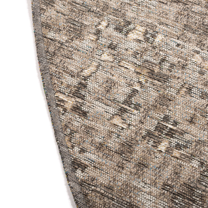 Réal 26 - Rond Vintage Vloerkleed taupe grijs