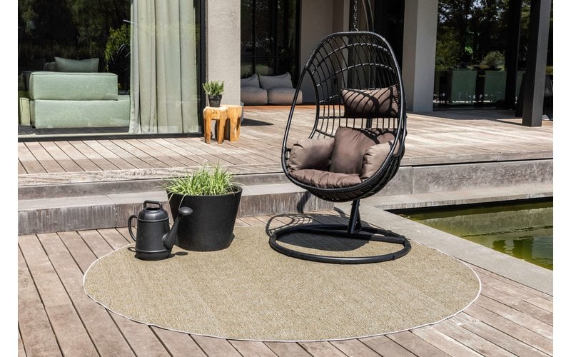 Barra 23 - Rond Outdoor vloerkleed in nature grey