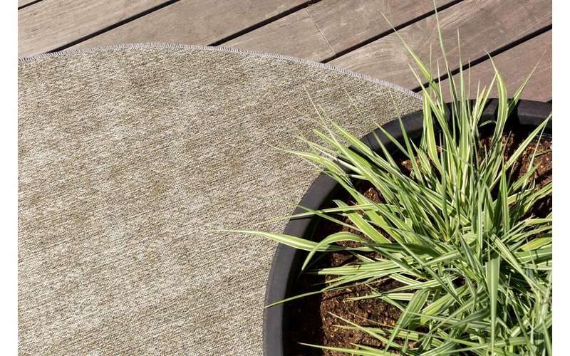 Barra 23 - Rond Outdoor vloerkleed in nature grey