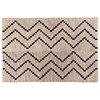 Floorpassion Nova 12 - Luxe Hoogpolig wollen vloerkleed in Beige met symmetrisch patroon