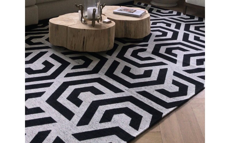 Bel Air - Design vloerkleed natural grey black