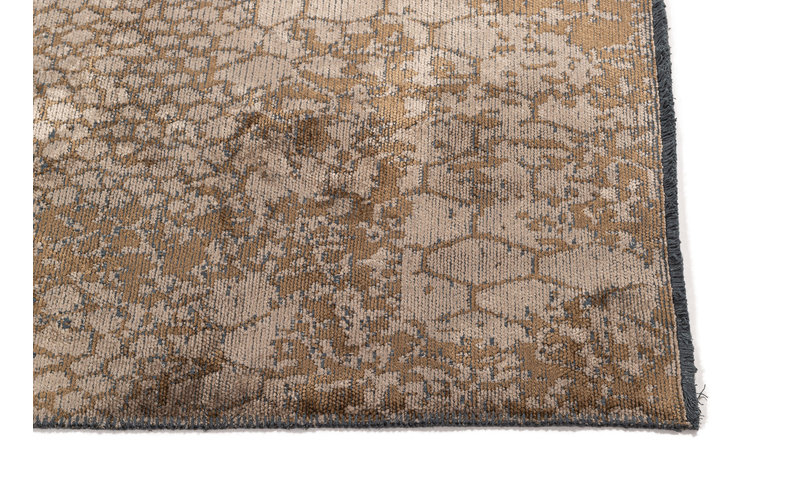 Velours slangenprint vloerkleed - Snake 16 - Golden Brown