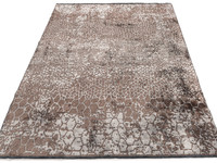 Velours slangenprint vloerkleed - Snake 18 Taupe