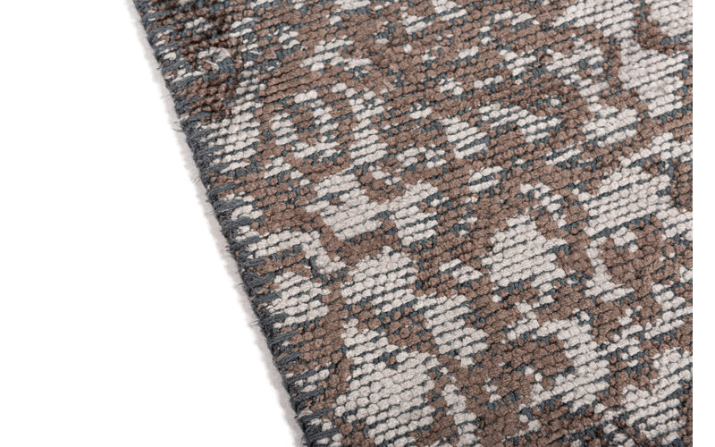 Velours slangenprint vloerkleed - Snake 18 Taupe