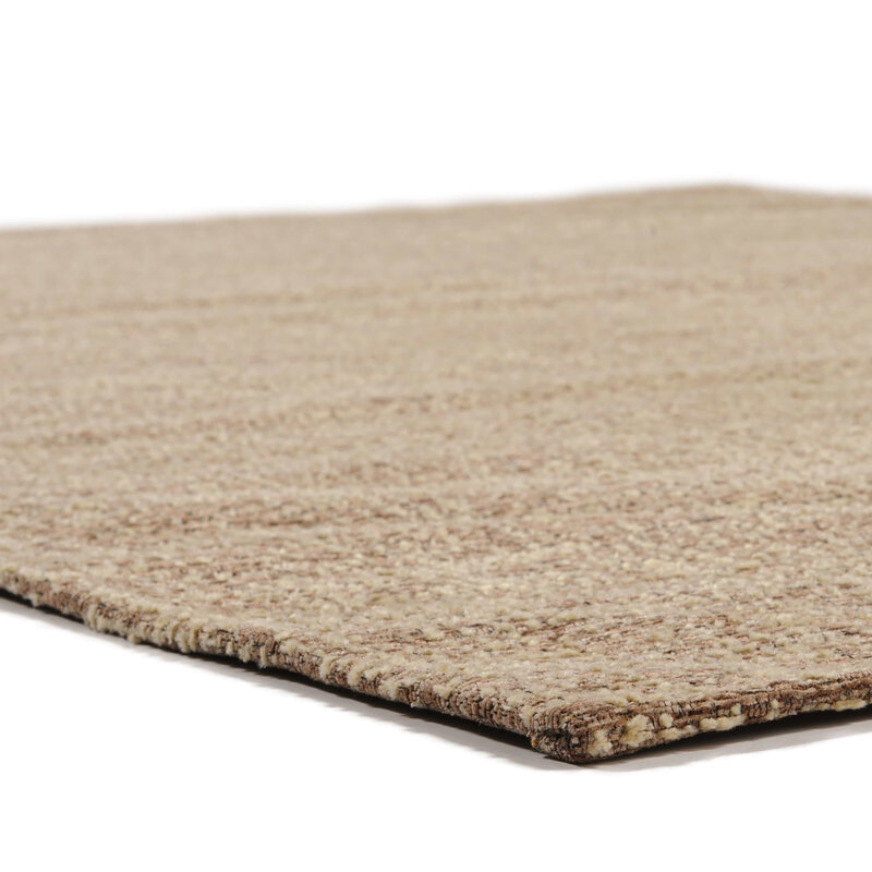 Marina 17 - Laagpolig vloerkleed in gemêleerd lichtbruin / -grijs