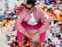 Rond vloerkleed Play Alive Pink by Fred van leer X Bram Reijnders