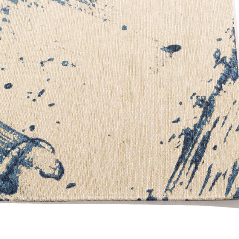 Jairo 35 - Vintage vloerkleed in blauwe kleurstelling