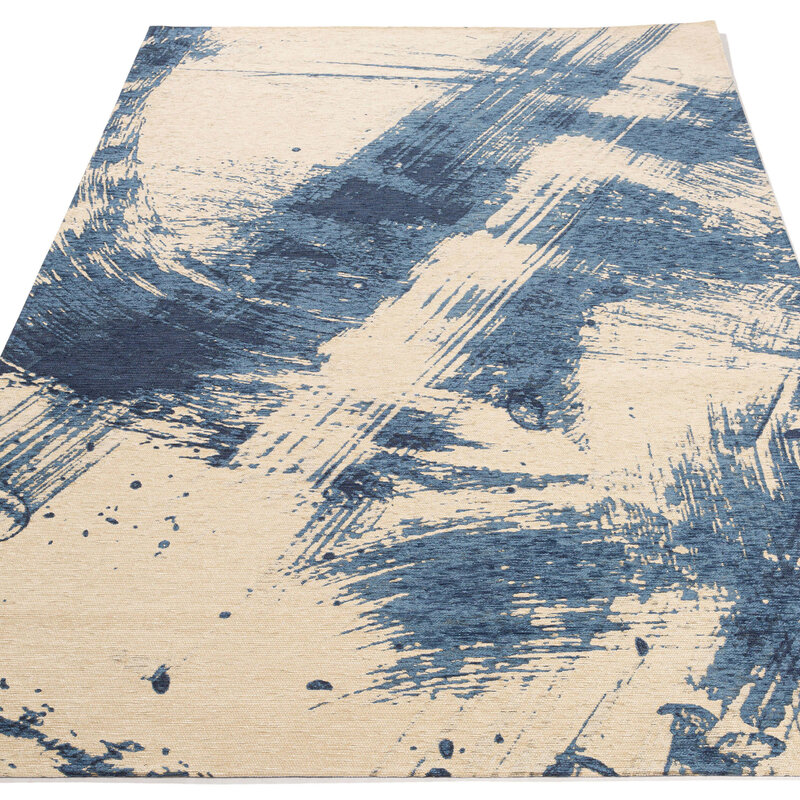 Jairo 35 - Vintage vloerkleed in blauwe kleurstelling