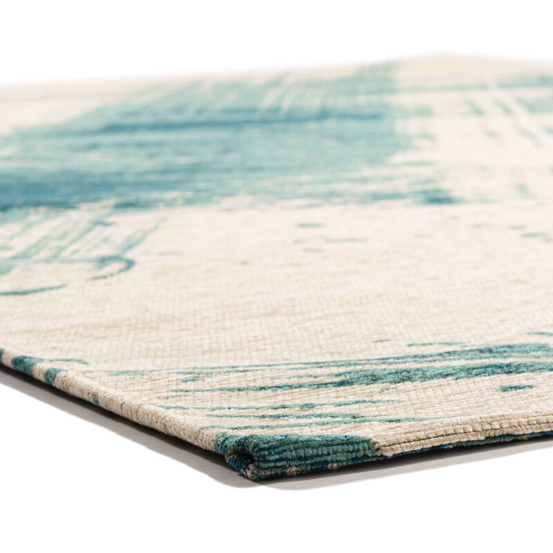 Jairo 54 - Vintage vloerkleed in groene kleurstelling