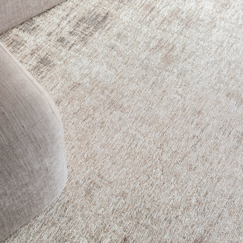 Réal 15 - Rond Vintage Vloerkleed beige