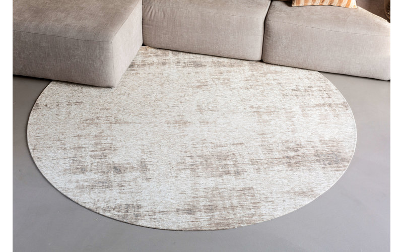 Réal 15 - Rond Vintage Vloerkleed beige