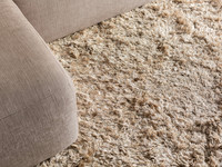 Dime 12- Rond Hoogpolig vloerkleed in Beige/Zand