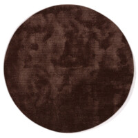 Floorpassion Sandro 18 - Rond velours vloerkleed Chocolate Brown