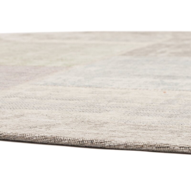 Enzo 92- Rond vintage vloerkleed mix pastel tinten