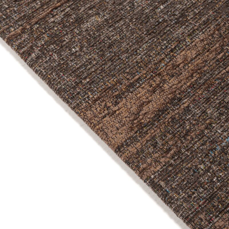 Sweder 15 - Uniek vintage vloerkleed met Zwart en Grijze garen