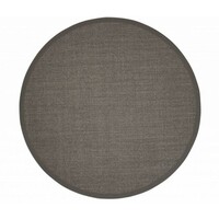Floorpassion Premium 24 - Rond sisal vloerkleed met fijn geweven structuur in donkergrijs