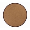 Floorpassion Sisal Outdoor 18 - Rond sisal vloerkleed voor buiten in donkerbruin met bruine band