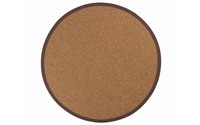 Sisal Outdoor 18 - Rond sisal vloerkleed voor buiten in donkerbruin met bruine band