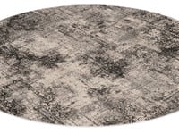 Finesse 24 - Exclusief Rond vintage tapijt in Zwart/Wit mix