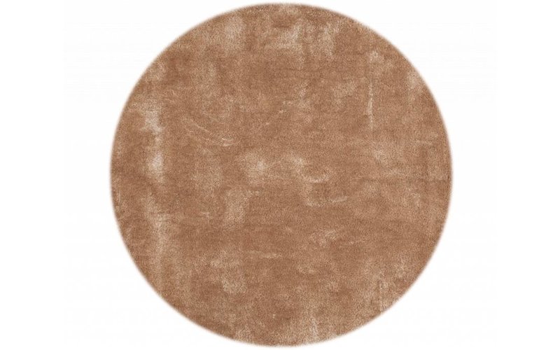 Ross 13 - Rond hoogpolig vloerkleed in beige kleurensamenstelling