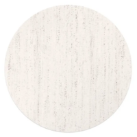 Floorpassion Amerie 11 - Rond Hoogpolig vloerkleed in Zuiverwit met grijs