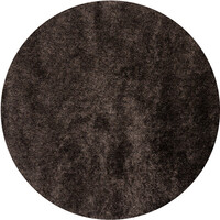 Floorpassion Reef 26 - Hoogpolig Rond vloerkleed in het zwart/grijs