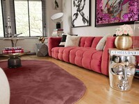 Mystic Drop 44 -  Modern Druppelvormig Hoogpolig vloerkleed in Rose Wood Pink