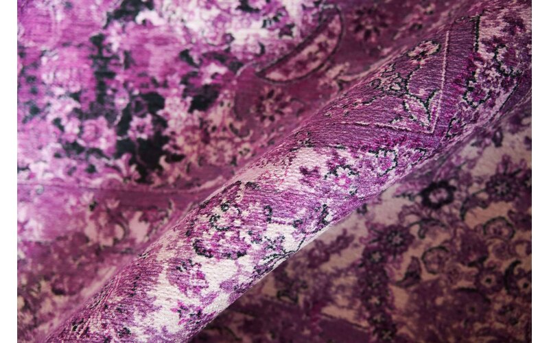 Faded Muscat Purple Touch - Uniek vintage vloerkleed in Paars/Blauwe kleurstelling