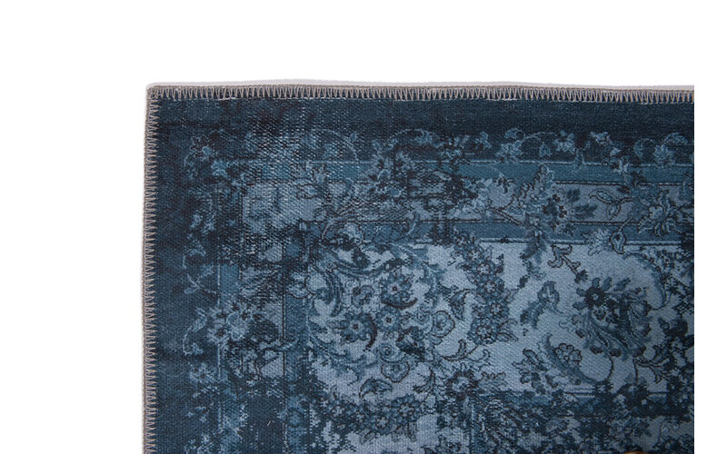 Faded Muscat Touch Grey - Uniek vintage vloerkleed in Blauw/Grijs kleurstelling