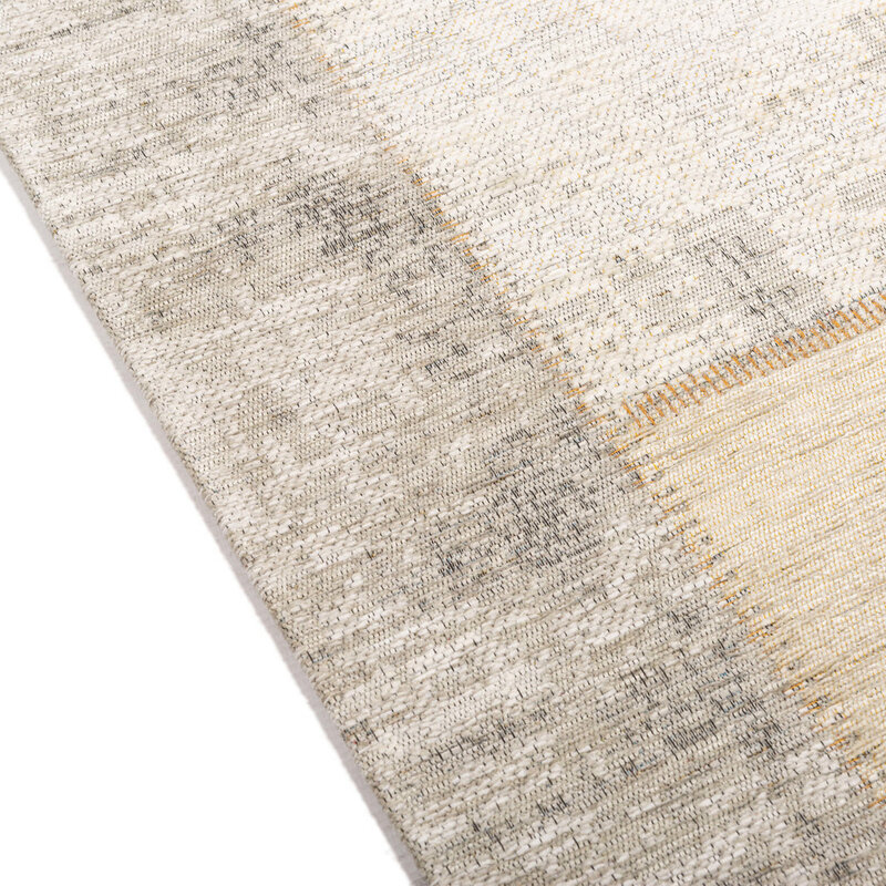 Enzo 92 - Ovaal Vintage patchwork vloerkleed in mix pastel tinten