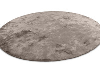 Royce 23 - Velours vintage vloerkleed Rond in Natural Grey