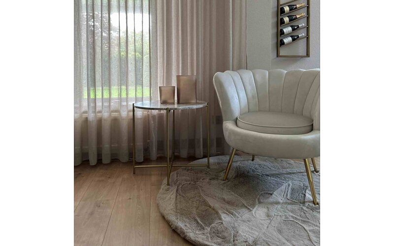 Fay Soft Beige - Rond vloerkleed zacht