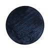Floorpassion Frisco 35 - Rond effen vloerkleed in dark blue
