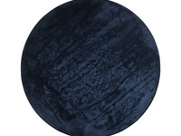 Frisco 35 - Rond effen vloerkleed in dark blue