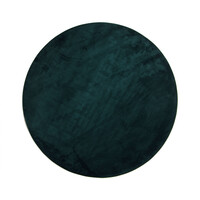 Floorpassion Frisco 33 - Rond effen vloerkleed in petrol
