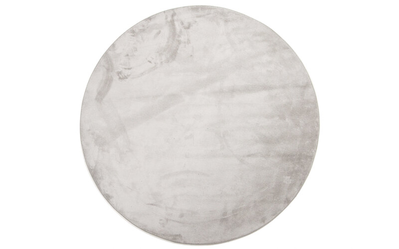 Frisco 21 - Rond effen vloerkleed in chalk grey