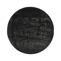 Floorpassion Frisco 25 - Rond effen vloerkleed in carbon black