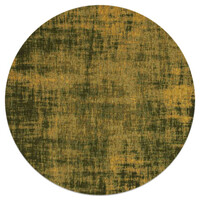 Floorpassion Réal 52 - Rond Vintage Vloerkleed Groen