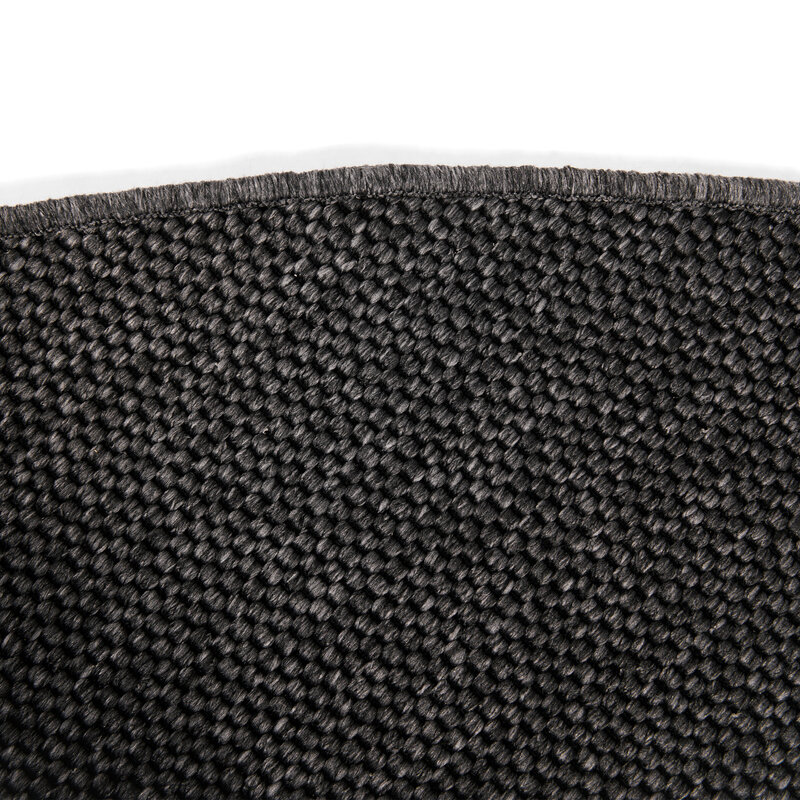 Firenze 24 - Rond laagpolig vloerkleed in donkergrijze kleurstelling