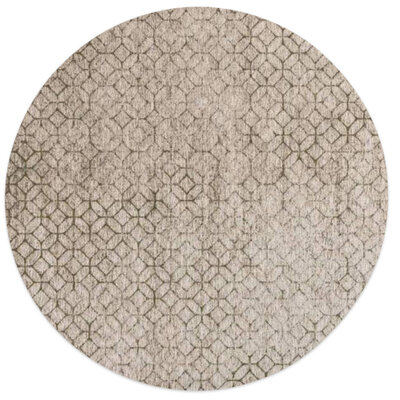Floorpassion Noma 52 - Rond geometrisch vloerkleed