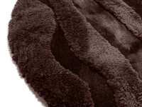 Brera 18 - Rond carved vloerkleed met patroon in bruin
