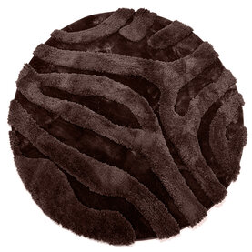 Fred van Leer Brera 18 - Rond carved vloerkleed met patroon