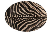 Masai Mara 24 - Vloerkleed met zebra patroon in Ellips Vorm