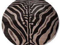 Masai Mara - Vloerkleed met zebra patroon in Ellips Vorm