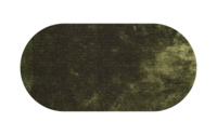 Ross 55 - Hoogpolig ovaal vloerkleed in antraciet/groene kleursamenstelling