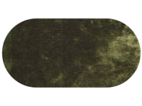 Ross 55 - Hoogpolig ovaal vloerkleed in antraciet/groene kleursamenstelling
