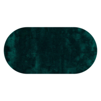 Floorpassion Ross 34 - Uniek hoogpolig ovaal vloerkleed in petrol kleursamenstelling