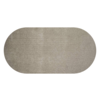 Floorpassion Ross 16 - Uniek hoogpolig ovaal vloerkleed in beige/grijze kleurensamenstelling