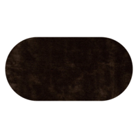 Floorpassion Ross 19 - Prachtig hoogpolig ovaal vloerkleed met donkerbruine garensamenstelling